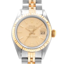 Pre-owned Rolex Datejust 26 Automatic Chronometer Champagne Dial Men's Watch 69173 CSJ