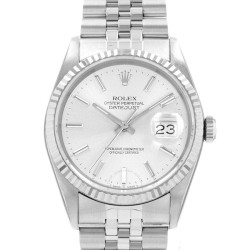Pre-owned Rolex Datejust Automatic Chronometer Silver Dial Men's Watch 16234 SSJ