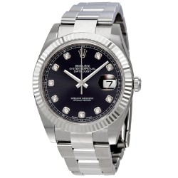 Oyster Perpetual Datejust Black Diamond Dial Men's Watch 126334BKDO