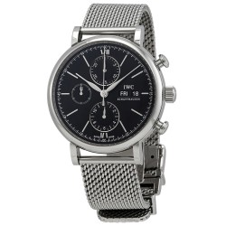 Portofino Chronograph Automatic Black Dial Men's Watch IW391030
