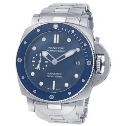 Pre-owned Panerai Submersible Blu Notte Blue Dial Men's Watch PAM02068