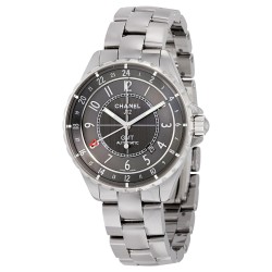 Pre-owned Chanel J12 Chromatic Gmt GMT Charcoal Dial Unisex Watch H3099