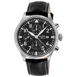 Vaughn Chronograph Automatic Black Dial Men's Watch 47100