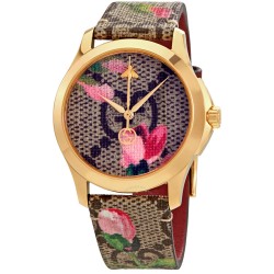 G-Timeless Pink Blooms Print Dial Ladies Watch YA1264038