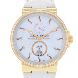 Pre-owned Ulysse Nardin Marine Chronometer Automatic Diamond Men's Watch 265-66