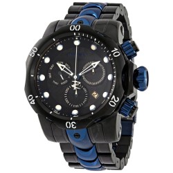Venom Chronograph Black Carbon Fiber Dial Two-tone Men's Watch 15461