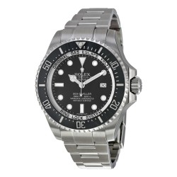 Pre-owned Rolex Deepsea Black Dial Stainless Steel Oyster Bracelet Automatic Men's Watch 116660BKSO