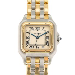 Pre-owned Cartier Panthere Quartz Champagne Dial Men's Watch 183949