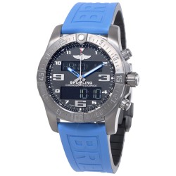 Pre-owned Breitling Ecospace B55 GMT Chronograph Quartz Volcano Black Dial Men's Watch VB5510H2-BE45-235S-V20DSA.2