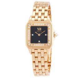 Panthere Small Model Quartz Diamond Black Dial Ladies Watch WJPN0053