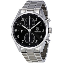 Pre-owned Tag Heuer Carrera Heritage Chronograph Black Dial Men's Watch CAS2110.BA0730