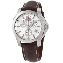 Conquest Chronograph Quartz Silver Dial Men's Watch L3.702.4.76.5