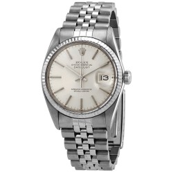 Pre-owned Rolex Datejust Automatic Silver Dial Men's Watch 16014CSJ