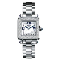 Pre-owned Chopard Happy Sport Diamond White Dial Unisex Watch 27/8358-23