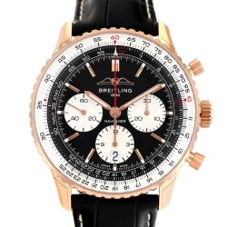 Pre-owned Breitling Navitimer 1 B01 Chronograph Automatic Chronometer Black Dial Men's Watch RB0138