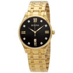 Diamond Black Dial Men's Watch 97D108