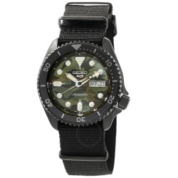 5 Sports Automatic Green Camouflage Dial Men's Watch SRPJ37K1
