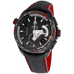 Pre-owned Tag Heuer Grand Carrera Chronograph Tachymeter Black Dial Men's Watch CAV5185.FC6237