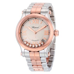 Happy Sport Silver Guilloche Dial Ladies Watch 278559-6002
