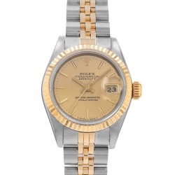 Pre-owned Rolex Datejust 26 Automatic Chronometer Champagne Dial Men's Watch 69173 CSJ