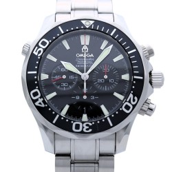 Pre-owned Omega Seamaster Chronograph Automatic Black Dial Men's Watch 2594.5