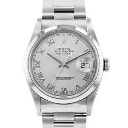 Pre-owned Rolex Datejust 36 Automatic Chronometer Silver Dial Men's Watch 16200 SRO