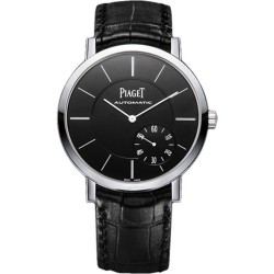 Altiplano Automatic Black Dial Black Leather Men's Watch G0A37126