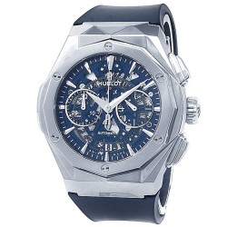 Pre-owned Hublot Classic Fusion Chronograph Blue (Cut Out) Dial Men's Watch 525.NX.5170.RX.ORL21