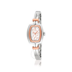 Bangle Quartz White Dial Ladies Watch DS4880-3-5