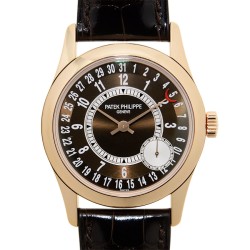 Pre-owned Patek Philippe Calatrava Brown and Silvery Gray Dial Men's Watch 6000R-001