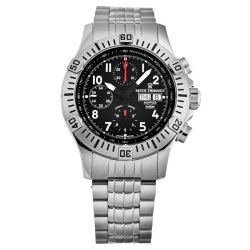 Pre-owned Revue Thommen Airspeed Chronograph Black Dial Men's Watch 16071.6134