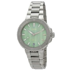 Aquis Automatic 36.5mm Green Dial Watch 01 733 7770 4157-07 8 18 05P