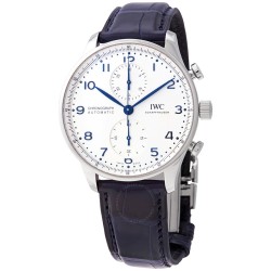 Pre-owned IWC Portugieser Chronograph Automatic Silver Dial Watch IW371605