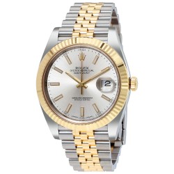 Datejust41 Silver Dial Steel and 18K Yellow Gold Jubilee Men's Watch 126333SSJ