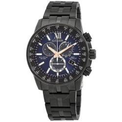 Eco-Drive Perpetual Chronograph GMT Blue Dial Men's Watch CB5885-85L
