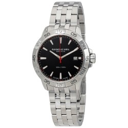 Open Box - Raymond Weil Tango Black Dial Men's Watch 8160-ST2-20001