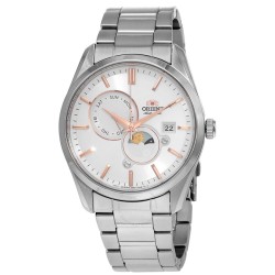 Sun and Moon Automatic White Dial Men's Watch RA-AK0306S10B