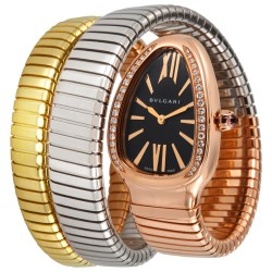 Serpenti Tubogas Quartz Diamond Black Dial Ladies Watch 102948