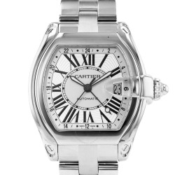 Pre-owned Cartier Roadster Automatic Silver Dial Men's Watch W62032X6