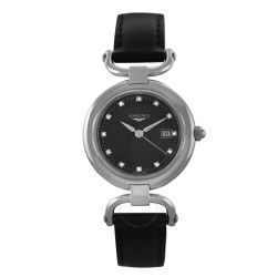 Pre-owned Longines Equestrian Diamond Black Dial Ladies Watch L6.131.4.57.0