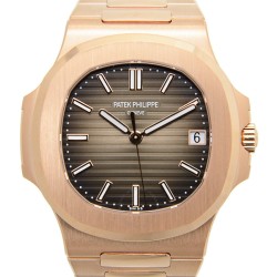 Pre-owned Patek Philippe Nautilus Brown Dial Men's Watch 5711-1R-001
