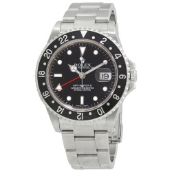 Pre-owned Rolex GMT-Master II Automatic Chronometer Black Dial Men's Watch 16710