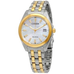 Eco-Drive Mother of Pearl Dial Two-tone Ladies Watch EO1224-54D
