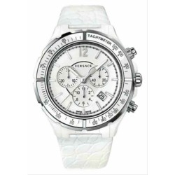 Versace DV Chronograph Quartz White Dial Ladies Watch 28CCS1D001
