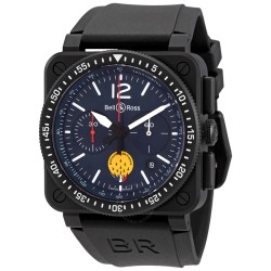 Pre-owned Bell and Ross BR 03-94 Patrouille De France Chronograph Automatic Blue Dial Men's Watch BR0394-PAF1-CE/SRB