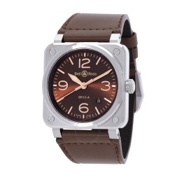 BR 03 Golden Heritage Automatic Brown Dial Men's Watch BR03A-GH-ST/SCA