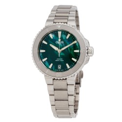 Aquis Date Automatic Green Dial Ladies Watch 01 733 7770 4137-07 8 18 05P