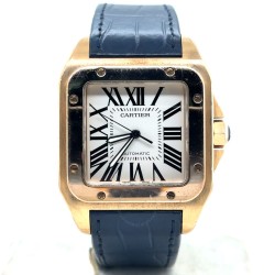 Pre-owned Cartier Santos 100 Automatic Men's Watch W20095Y1