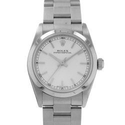 Pre-owned Rolex Oyster Perpetual 31 Automatic Silver Dial Ladies Watch 77080 SSO