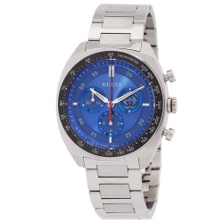 Interlocking G Chronograph Quartz Blue Dial Men's Watch YA142317